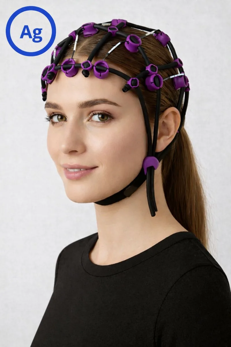 Free-Cap 19-Kanal-EEG-Haube, semitrocken, Ag