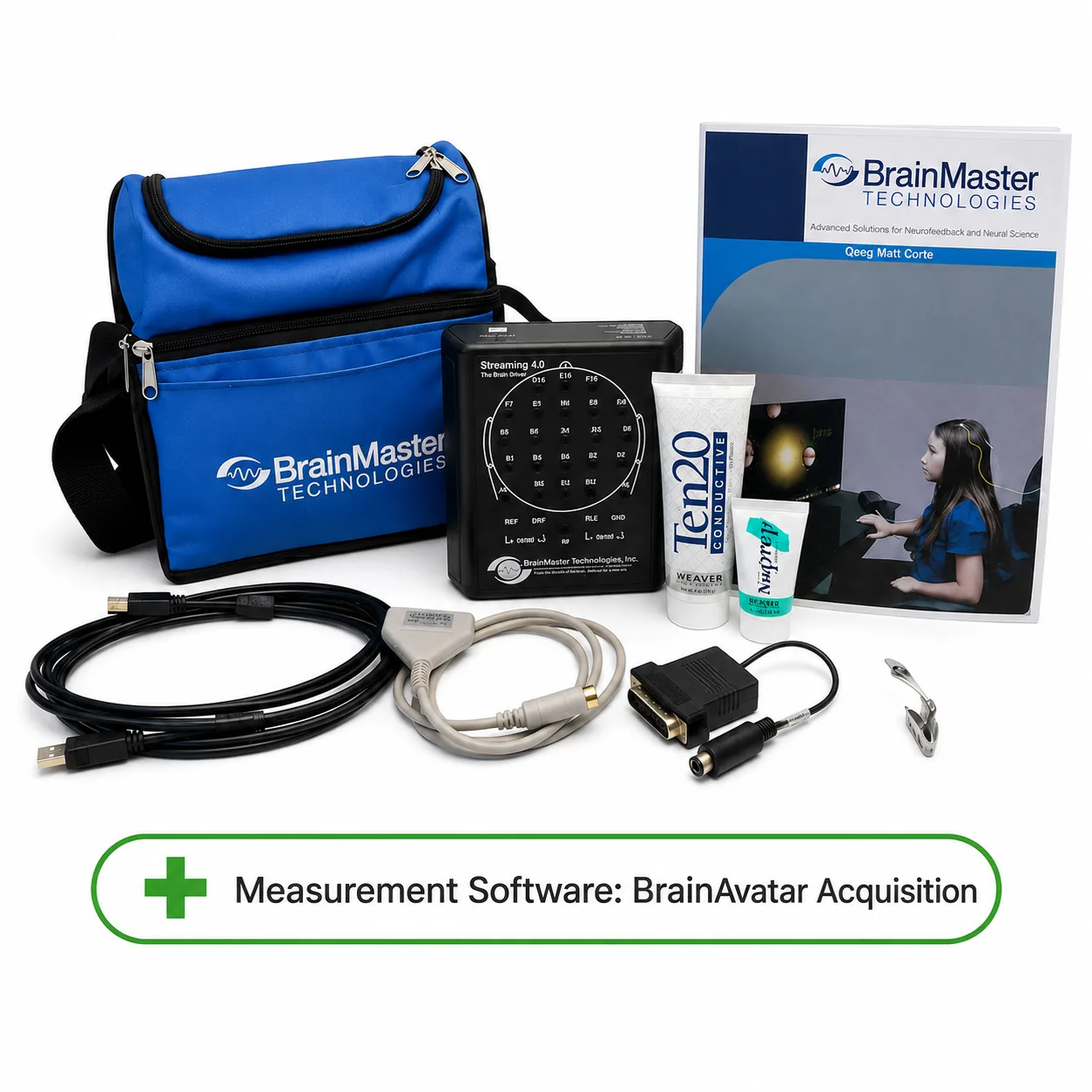 BrainMaster Discovery 24 mit BrainAvatar Acquisition und Impedanzprüfer